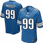 Nike Men & Women & Youth Lions #99 Mosley Blue Team Color Game Jersey